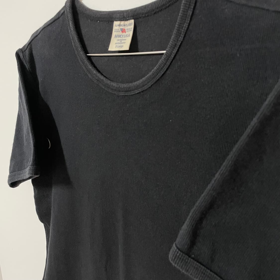 AVIREX BLACK RIBBED SHORT SLEEVE 상품이미지6