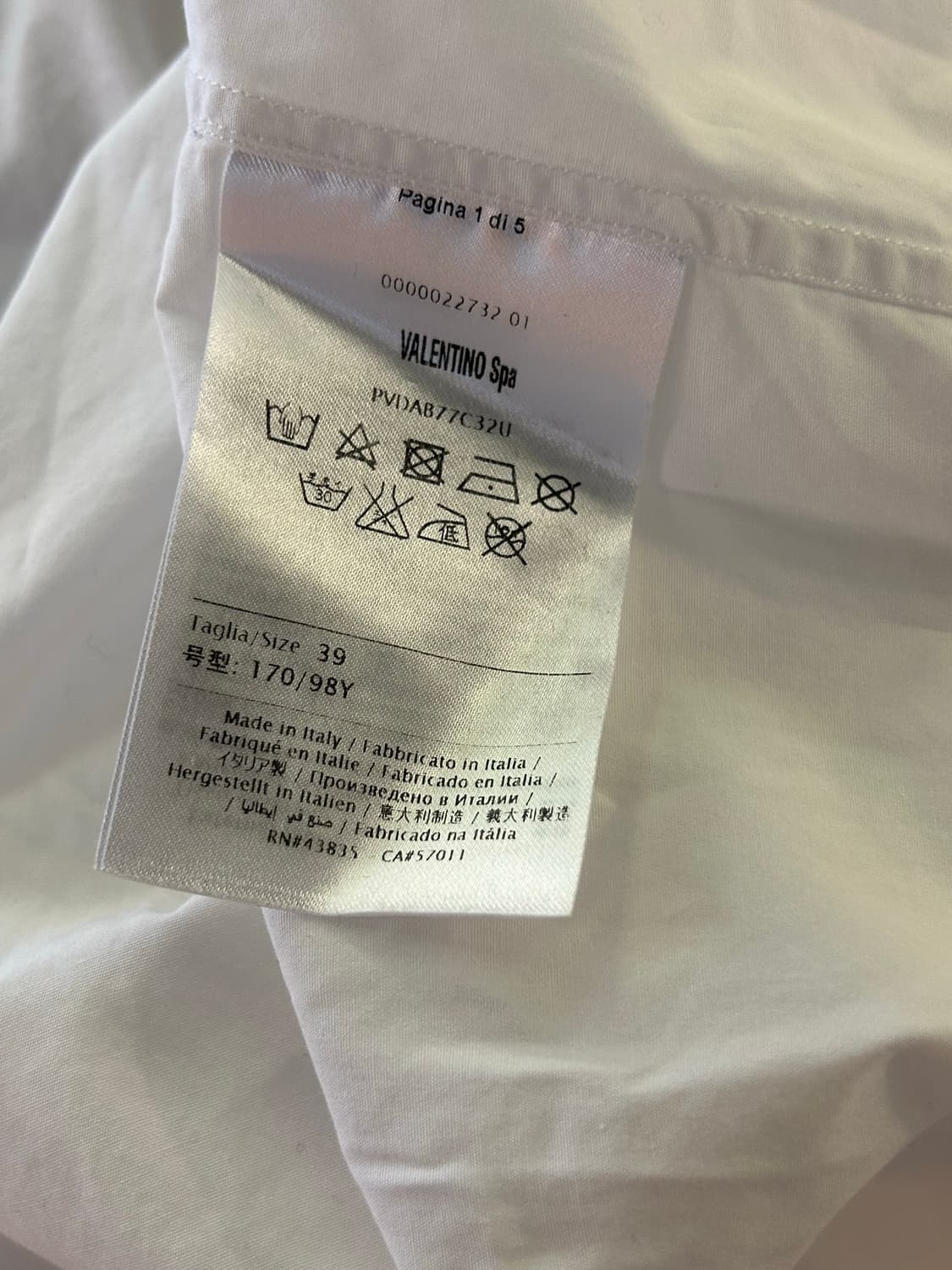 Valentino 스터드 셔츠 상품이미지3