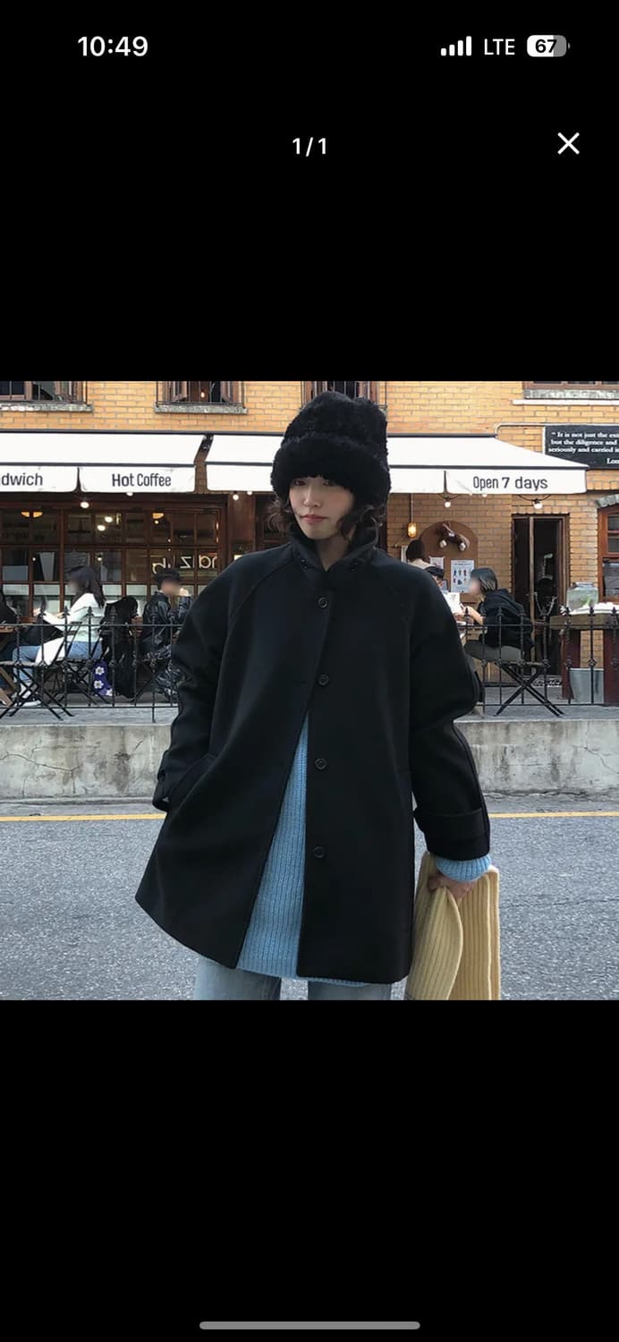 프롬비기닝 울 하프 코트 (블랙) 상품이미지1