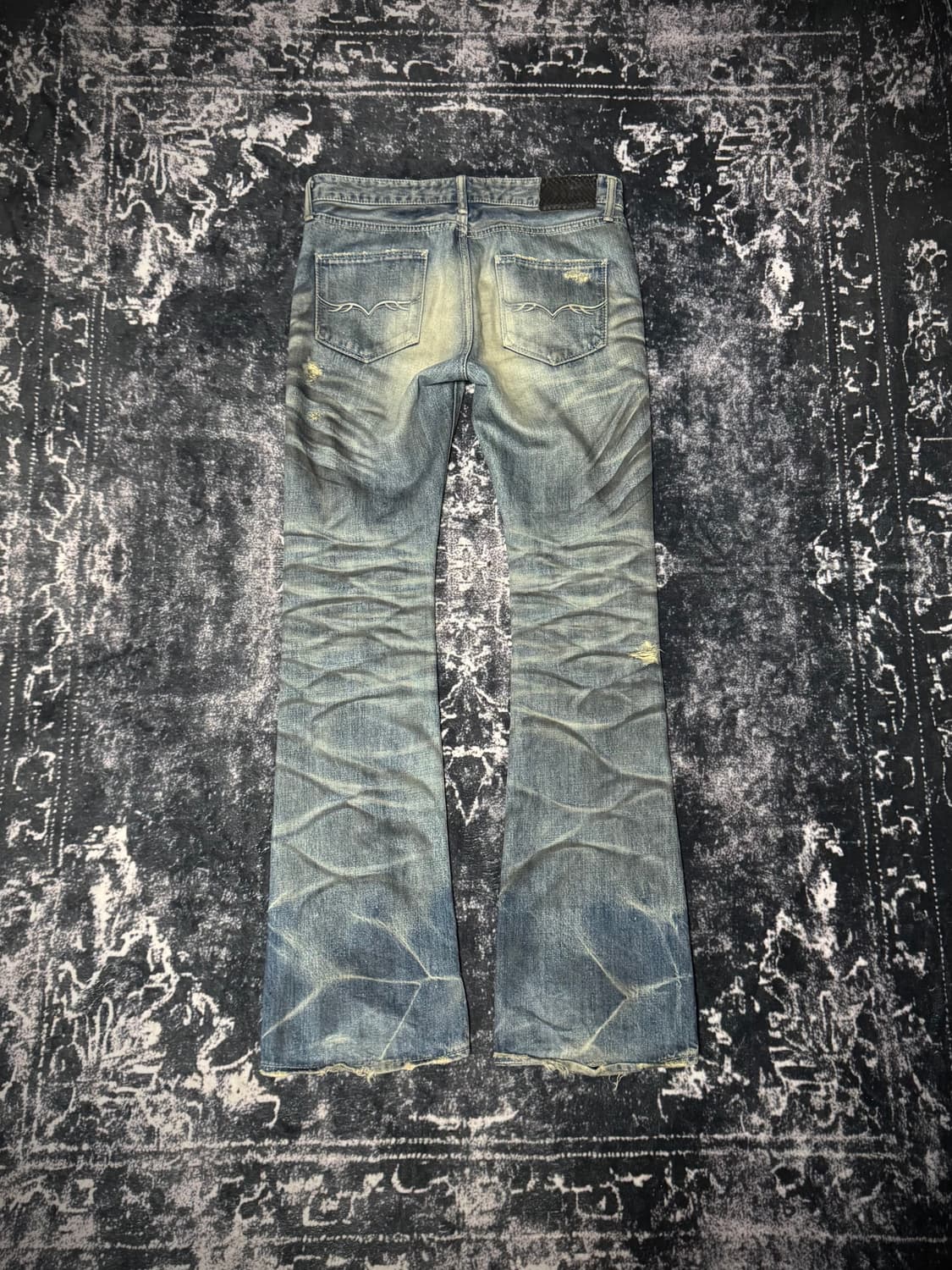 Fuga pierced distressed boots cut denim 상품이미지4