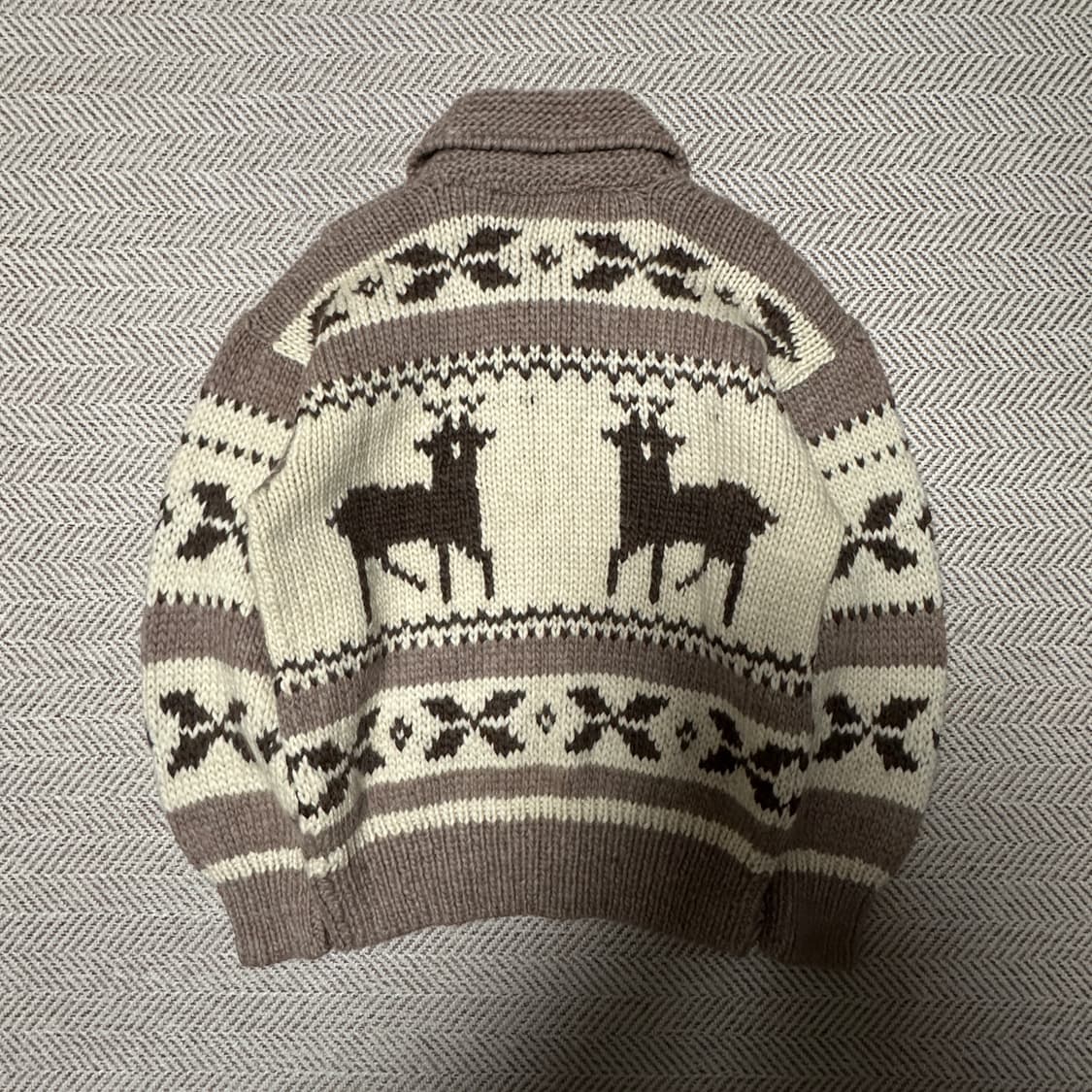 VINTAGE wool knit cowichan cardigan 상품이미지2