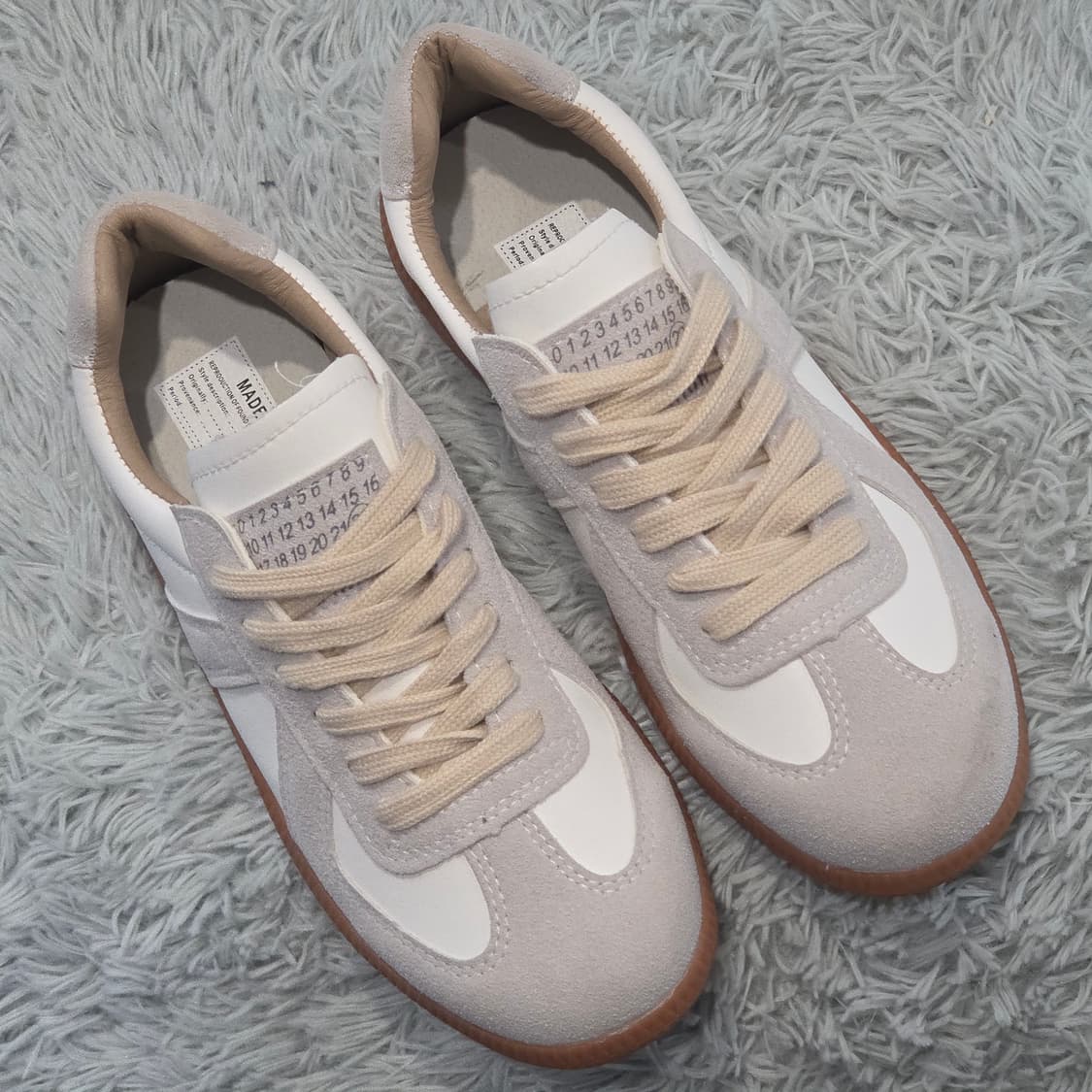 7a-16:메종 마르지엘라 독일군 스타일 화이트 스니커즈(230-235) 상품이미지5