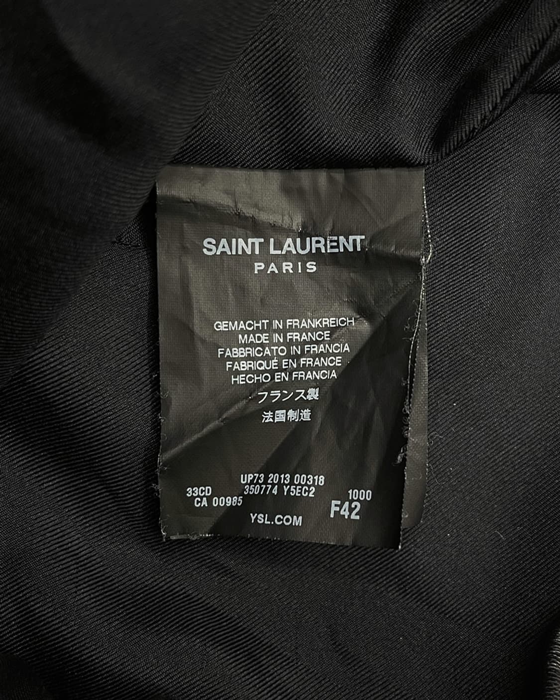 생로랑 13AW 비대칭 레더 스커트 상품이미지10