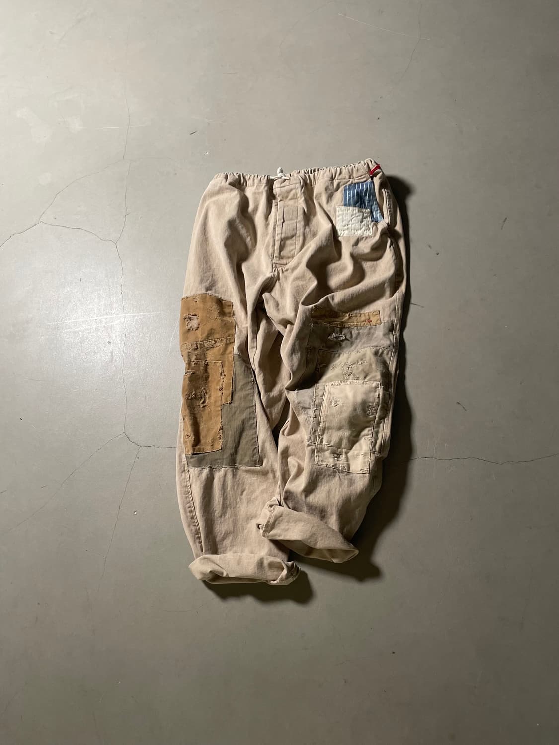 H•d One off Pigment Dyed Patchwork Pants 상품이미지1