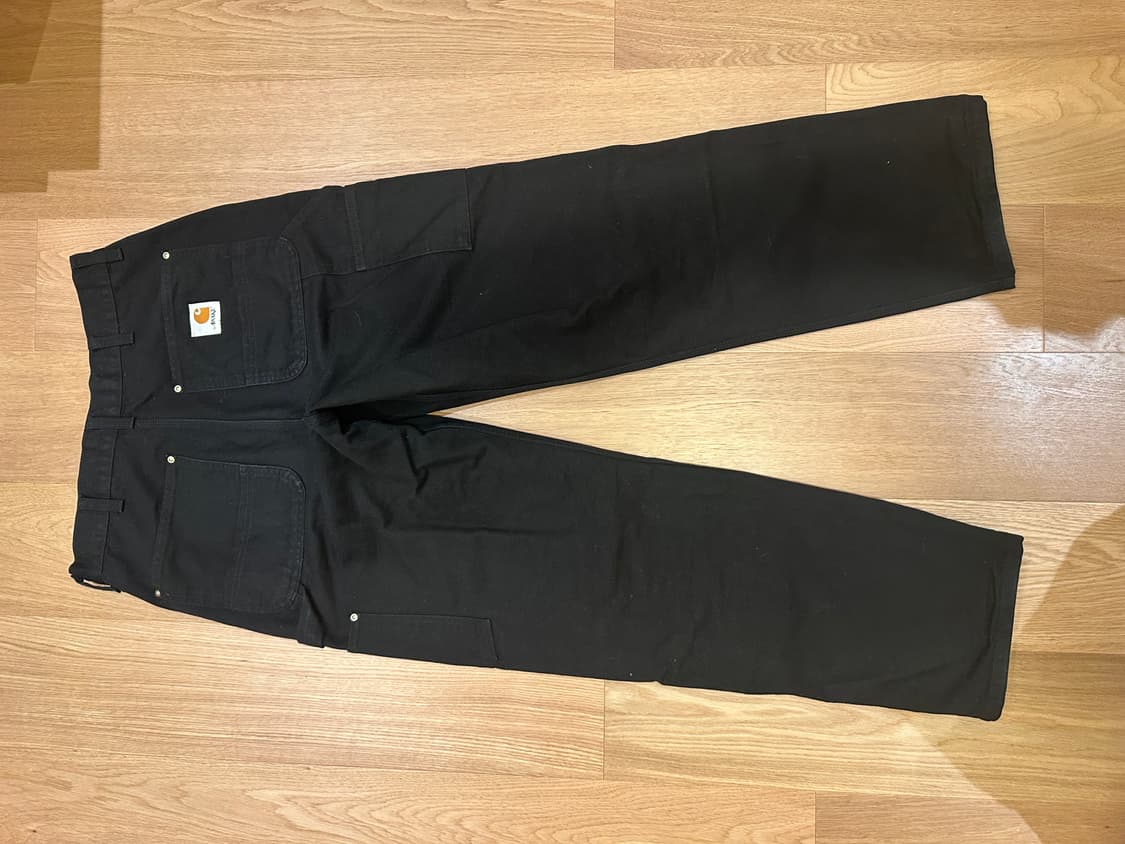 칼하트 WIP 어웨이크뉴욕 더블니 팬츠 블랙 상품이미지3