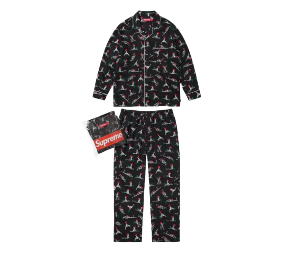 슈프림 홀리데이 파자마 세트 블랙 - 25FW 상품이미지2