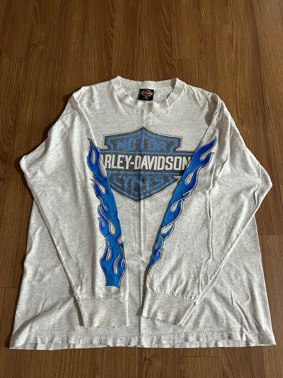 90s usa 할리데이비슨 플레임 롱슬리브 상품이미지2