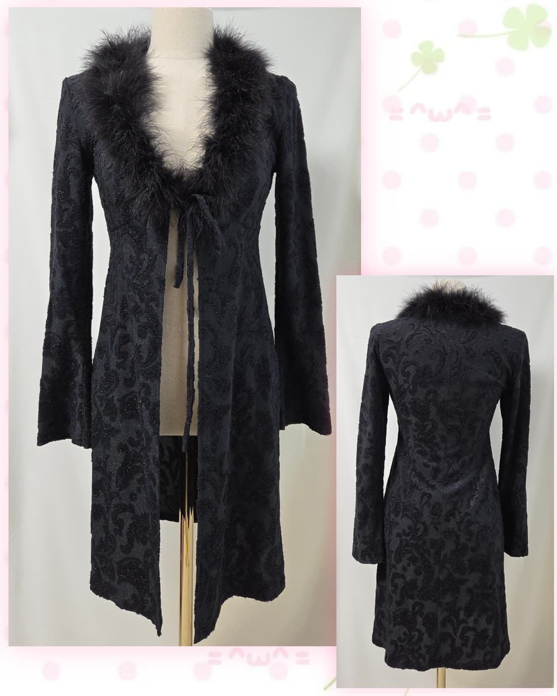 SCOT CLUB 블랙 퍼 로브 상품이미지1