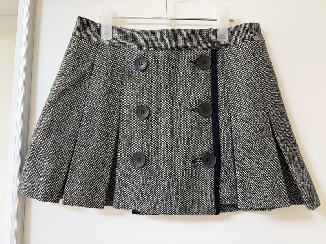 로켓런치 울 랩 미니 플리츠 스커트 상품이미지1