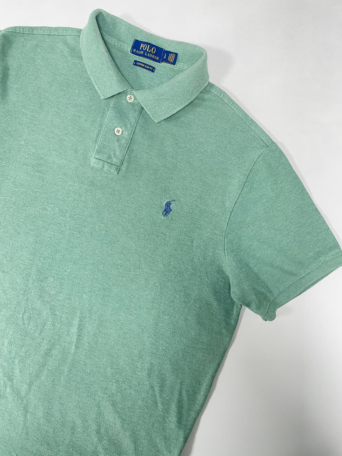 [L] 폴로 랄프로렌 코튼 PK 카라 반팔 티셔츠 커스텀 슬림핏 상품이미지2