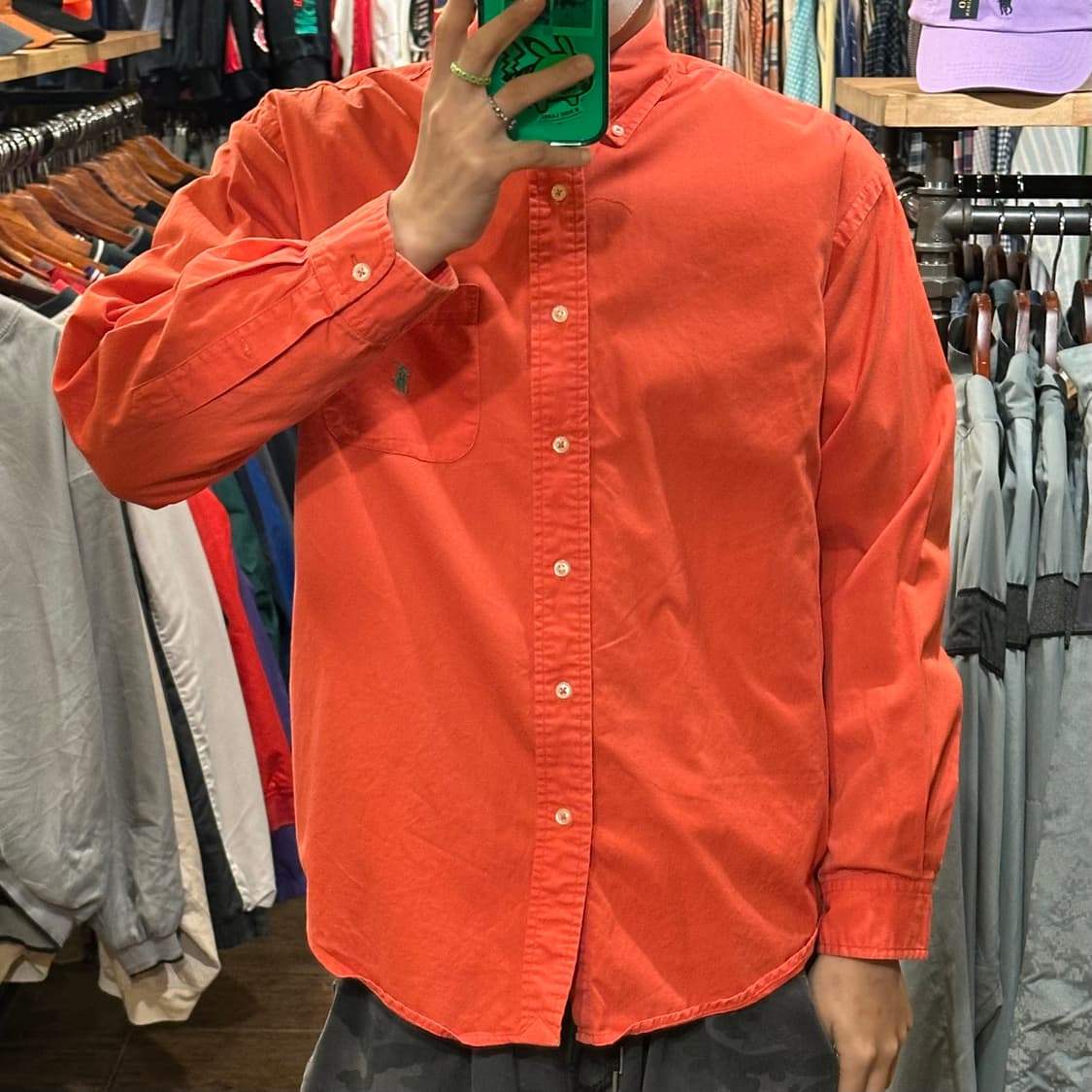 [HI] 폴로 랄프로렌 셔츠 오렌지 상품이미지2