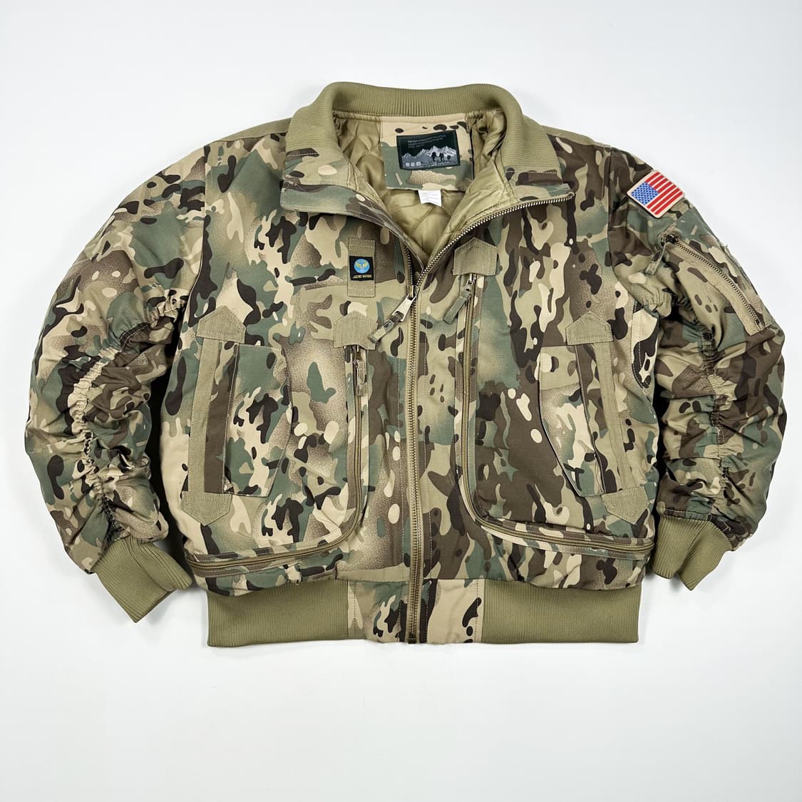 VTG 빈티지 밀리터리 카모 블루종 ma1 자켓 (S) 상품이미지2