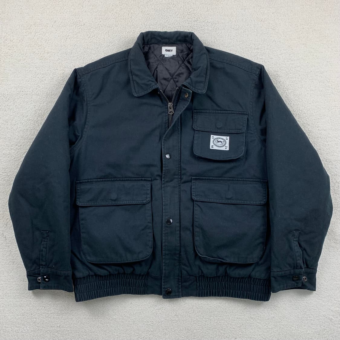 오베이 콜트레인 누빔 워크자켓 블랙 상품이미지1