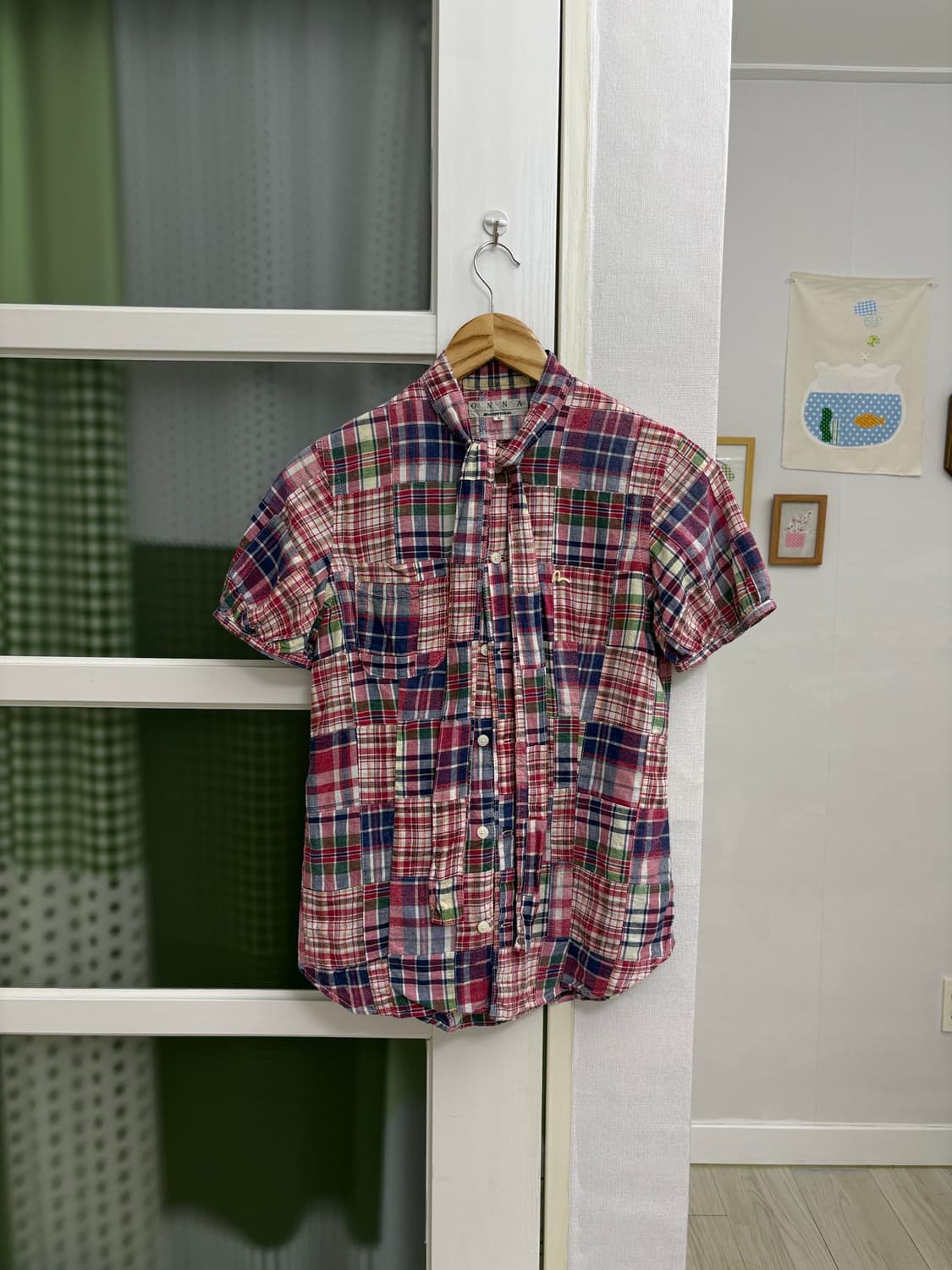 체크 타이 패치워크 셔츠 상품이미지6