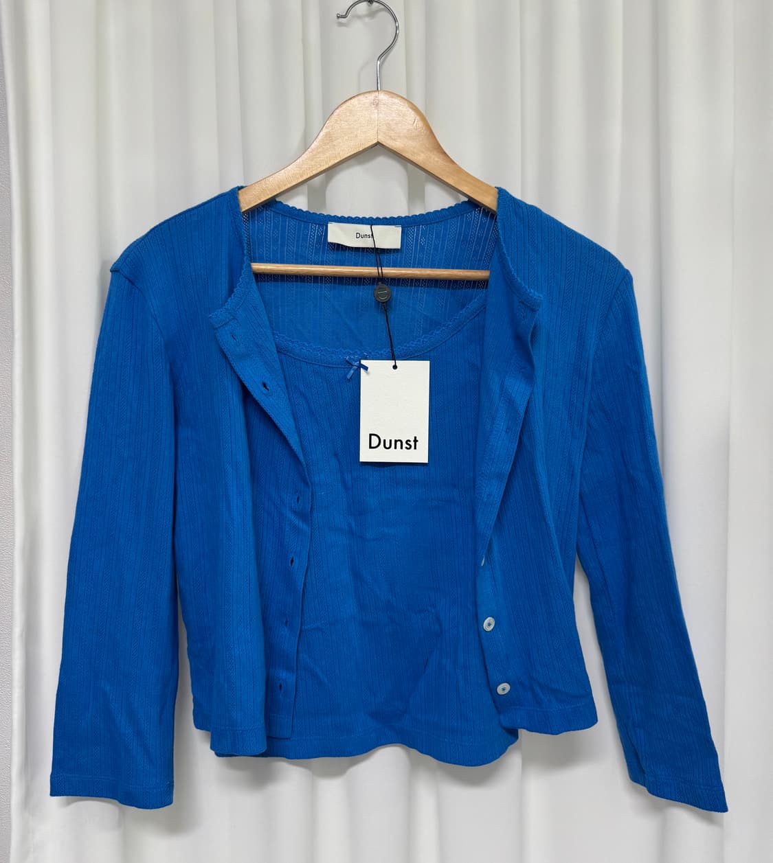 [새상품] Dunst 던스트 크로셰 가디건 나시 SET 상품이미지1