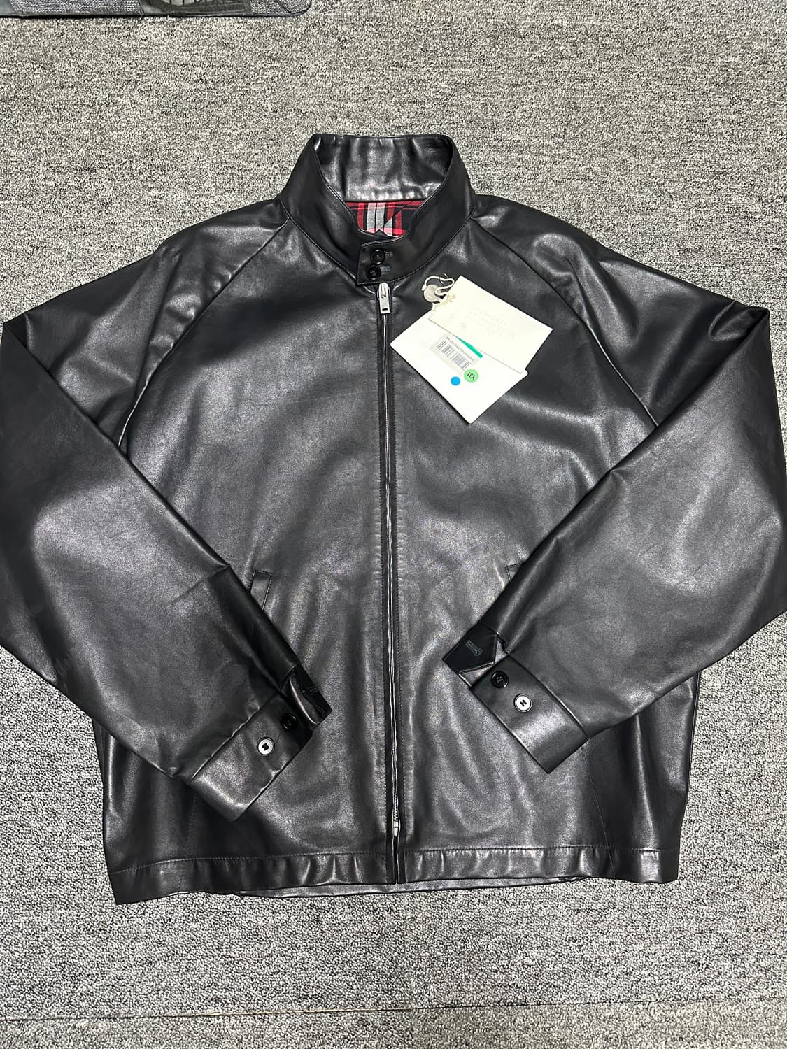 (50) 마르지엘라 17fw 블랙 레더 헤링턴 블루종 자켓 상품이미지7