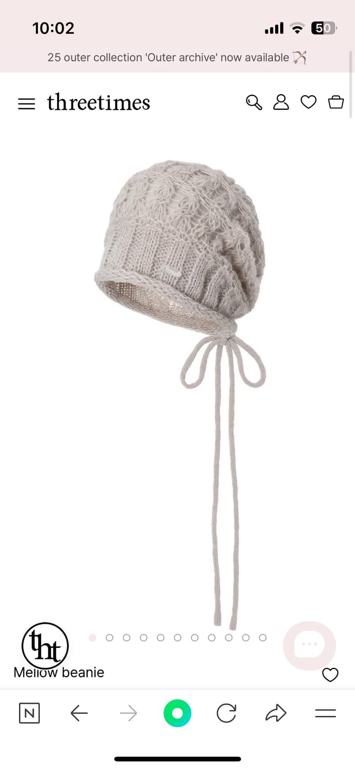 구해요)쓰리타임즈 멜로우 비니 베이지 상품이미지1