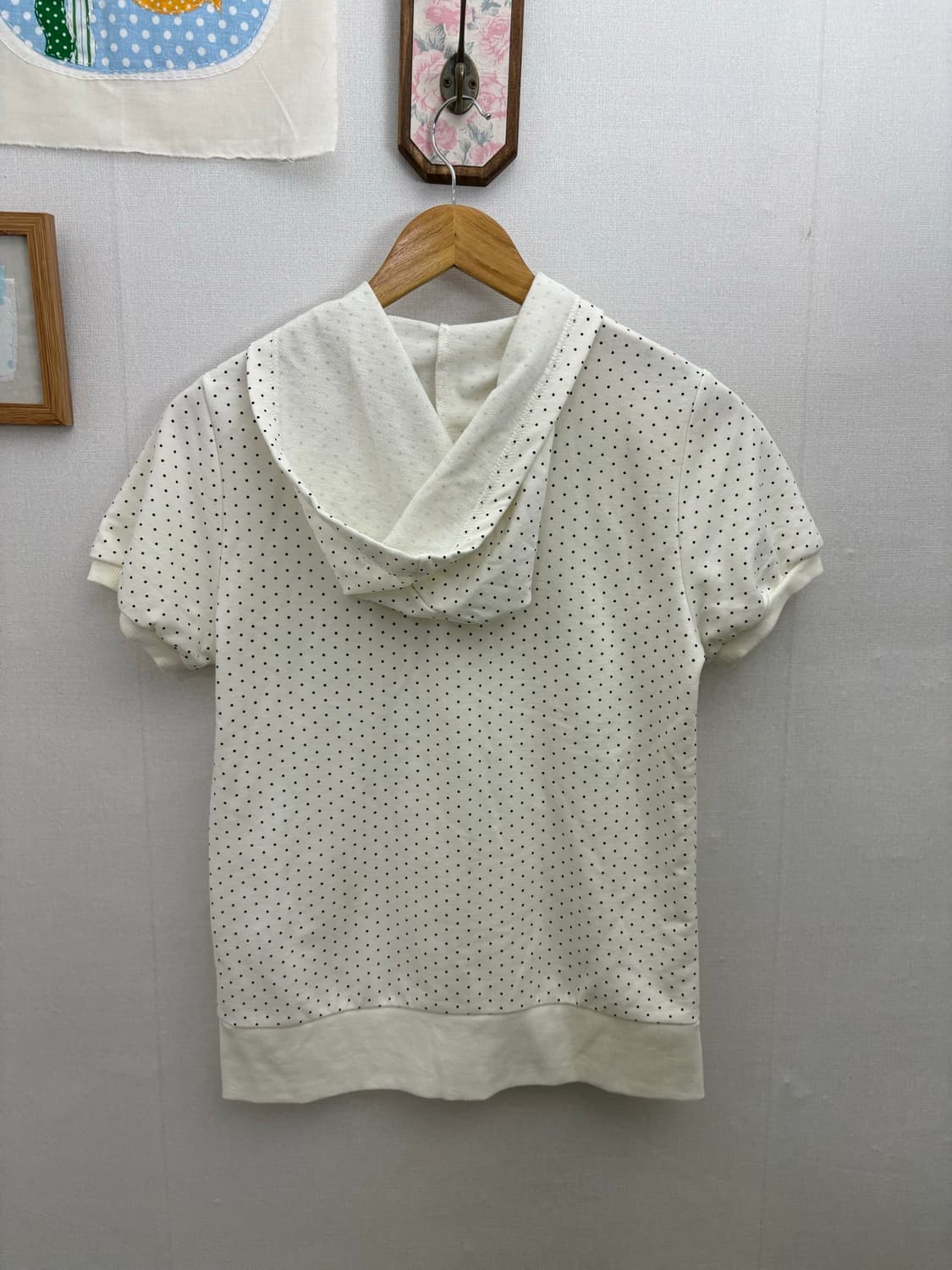 아이보리 도트 레이스 포켓 후드집업 상품이미지9