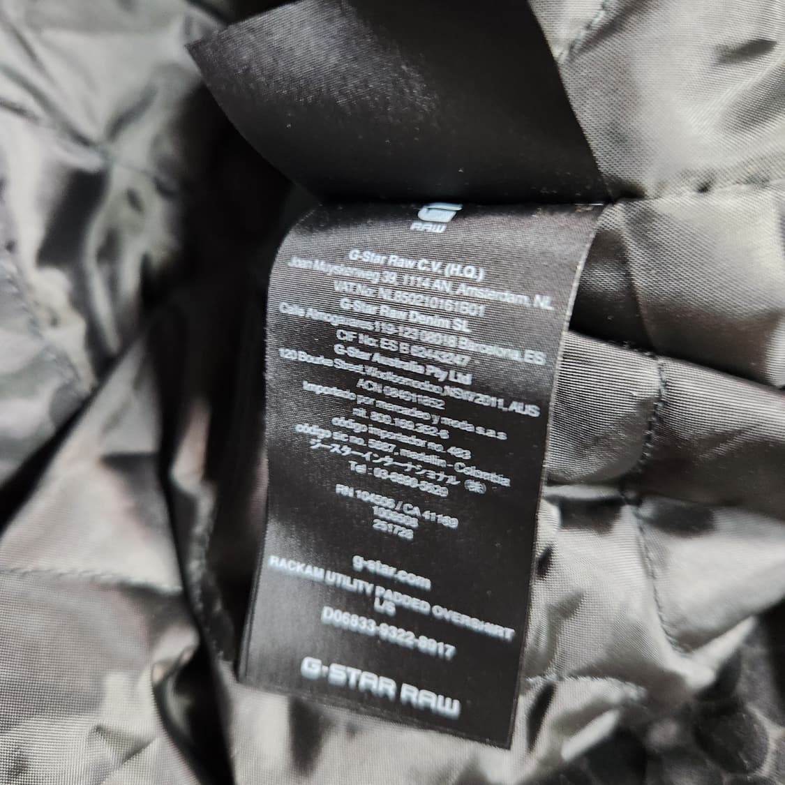 H135 [XL] 지스타로우 G srar 남성 누빔 점퍼 자켓 상품이미지6