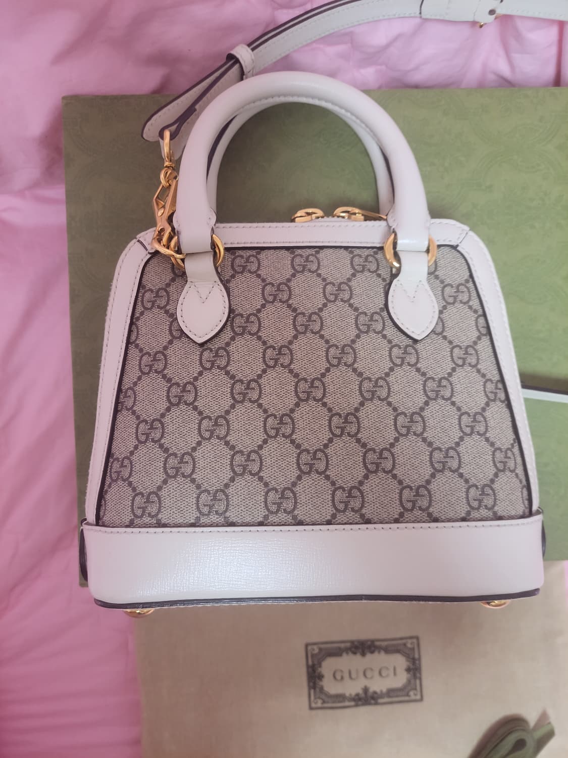 정품)급처상태좋음!구찌 홀스빗 1955 미니 탑핸들 토트백크로스숄더백가방 상품이미지5