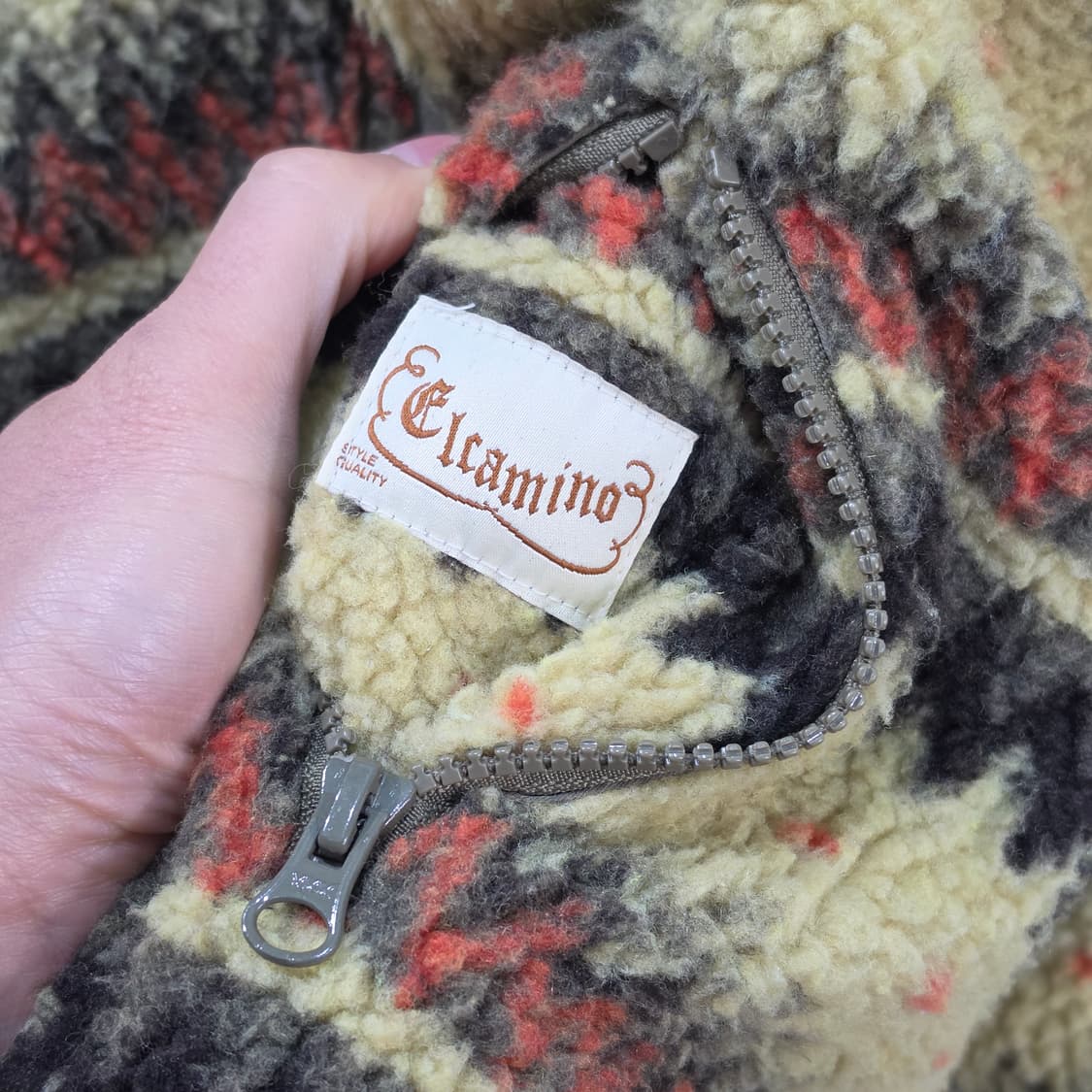 일본 Elcamino 노르딕 패턴 후리스 집업자켓- 우먼프리 상품이미지6