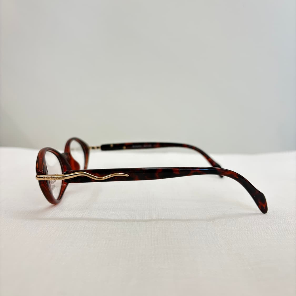 ROBERTO MOCALI 브라운호피 오벌 뿔테 상품이미지4