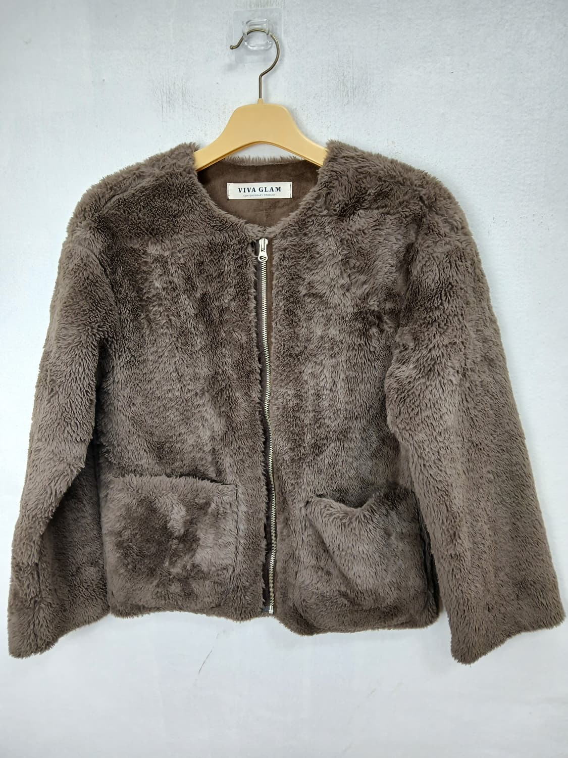 VIVA GLAM 브라운 퍼 자켓 95 M 상품이미지3