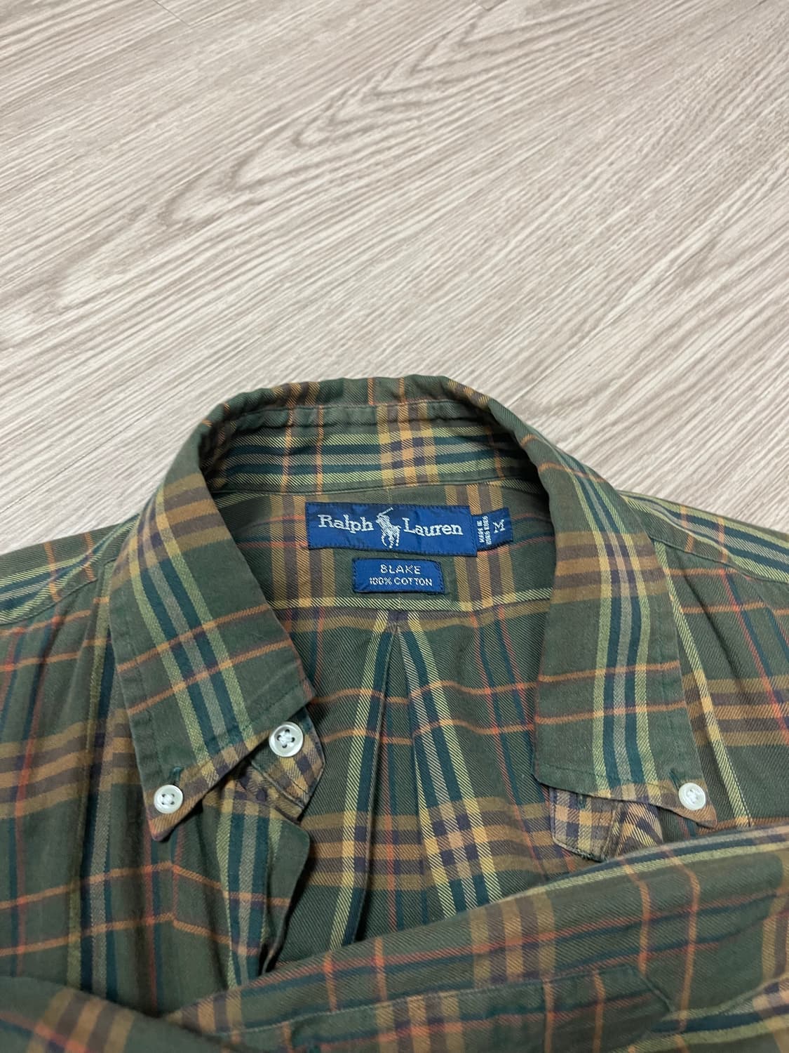 폴로 긴팔 체크 셔츠 상품이미지3