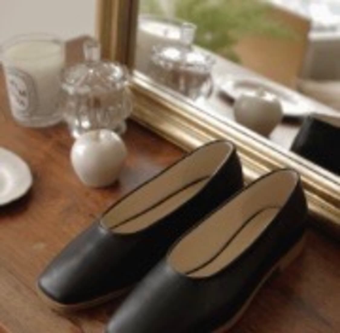 (미착용, 새상품) 98도씨 코인 스퀘어 플랫슈즈 구두 단화 250 블랙 상품이미지2