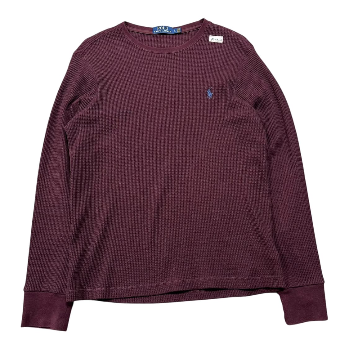 ✨ (바배) 폴로 랄프로렌 블루 포니 버건디 와플 롱슬리브 상품이미지1