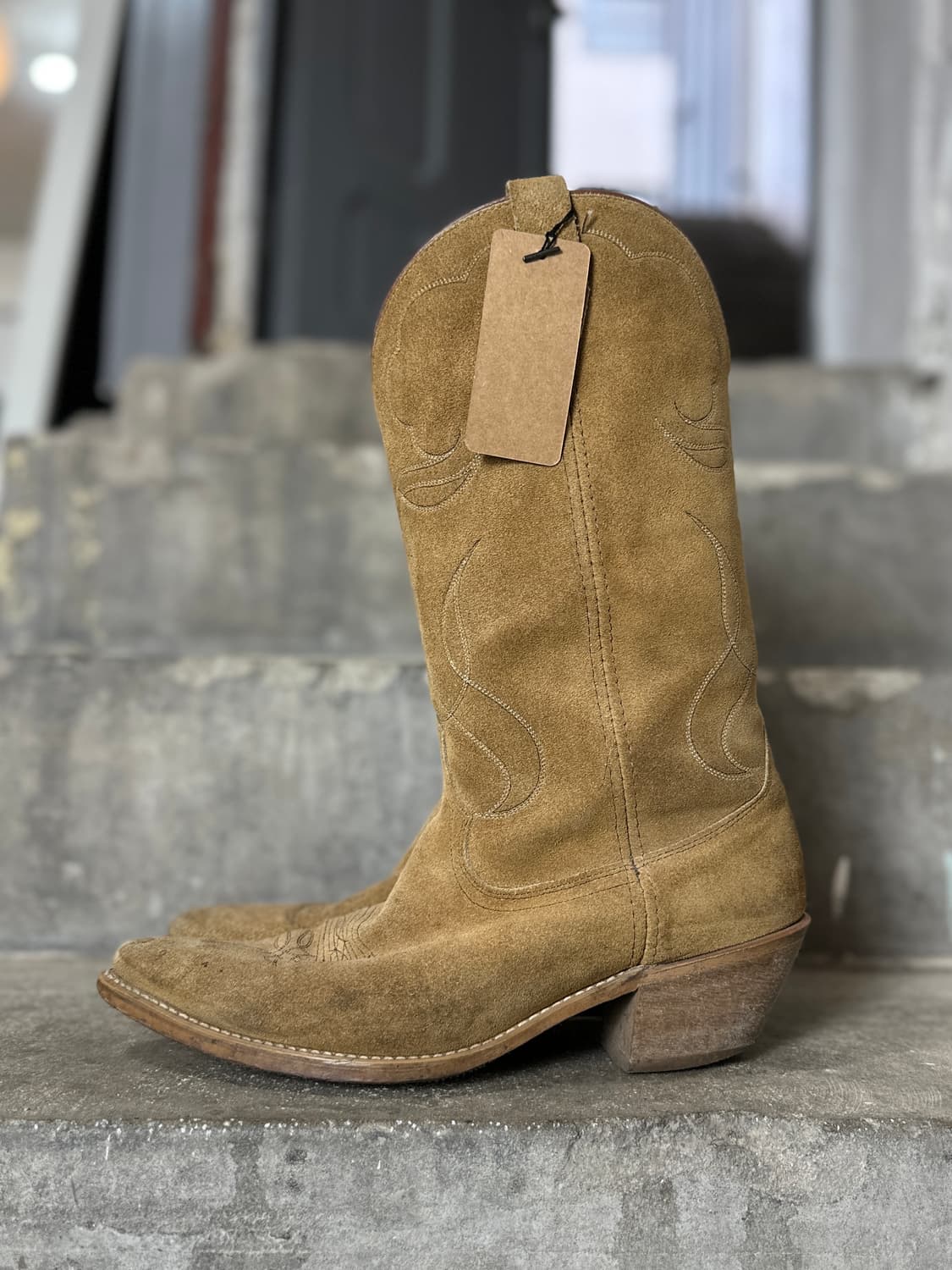 90's USA 아크메 러프아웃 스웨이드 웨스턴 부츠 카우보이 부츠 상품이미지5