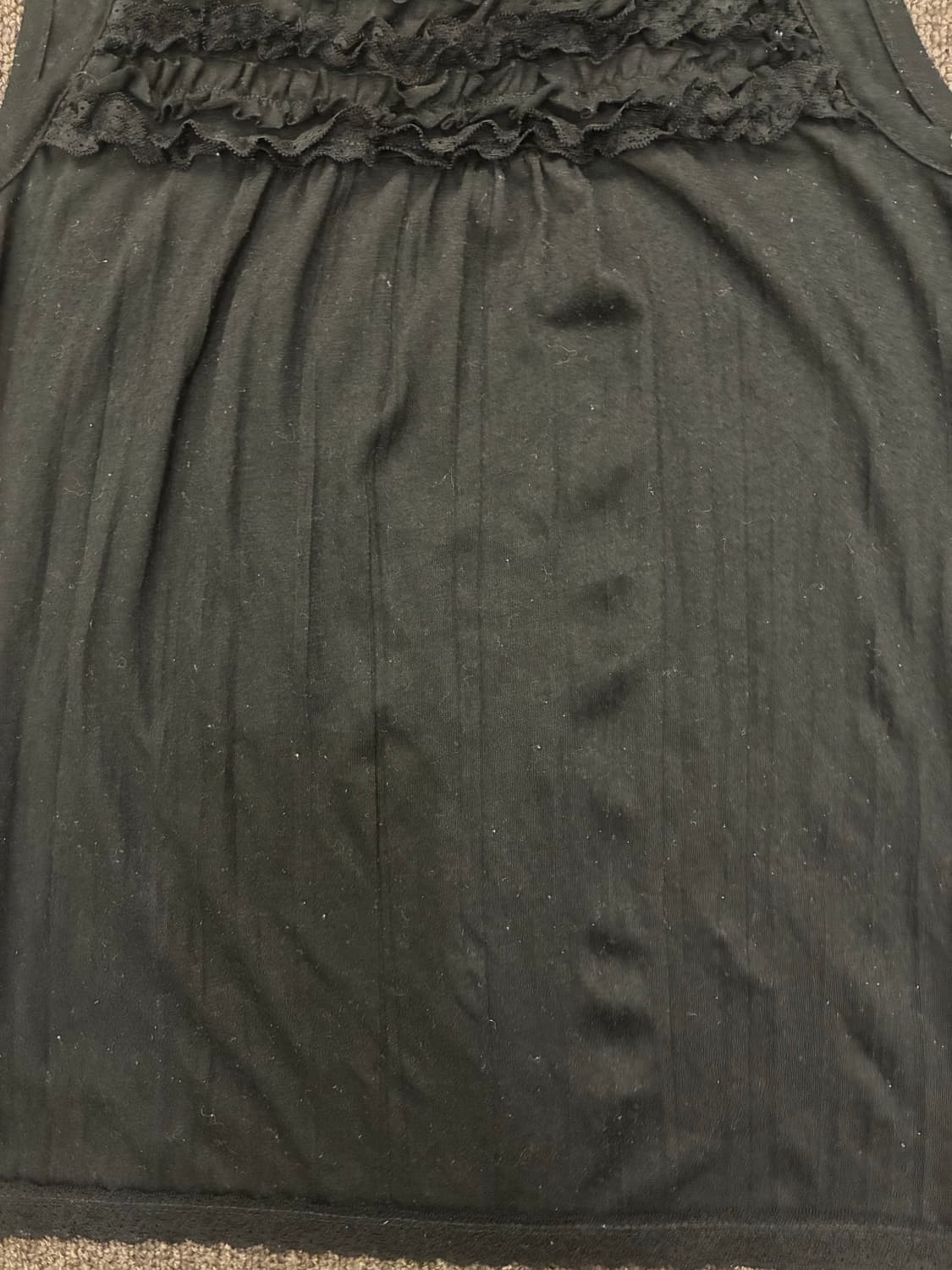 M)Japanese vintage 여성 레이스 디테일 블랙 나시 상품이미지2