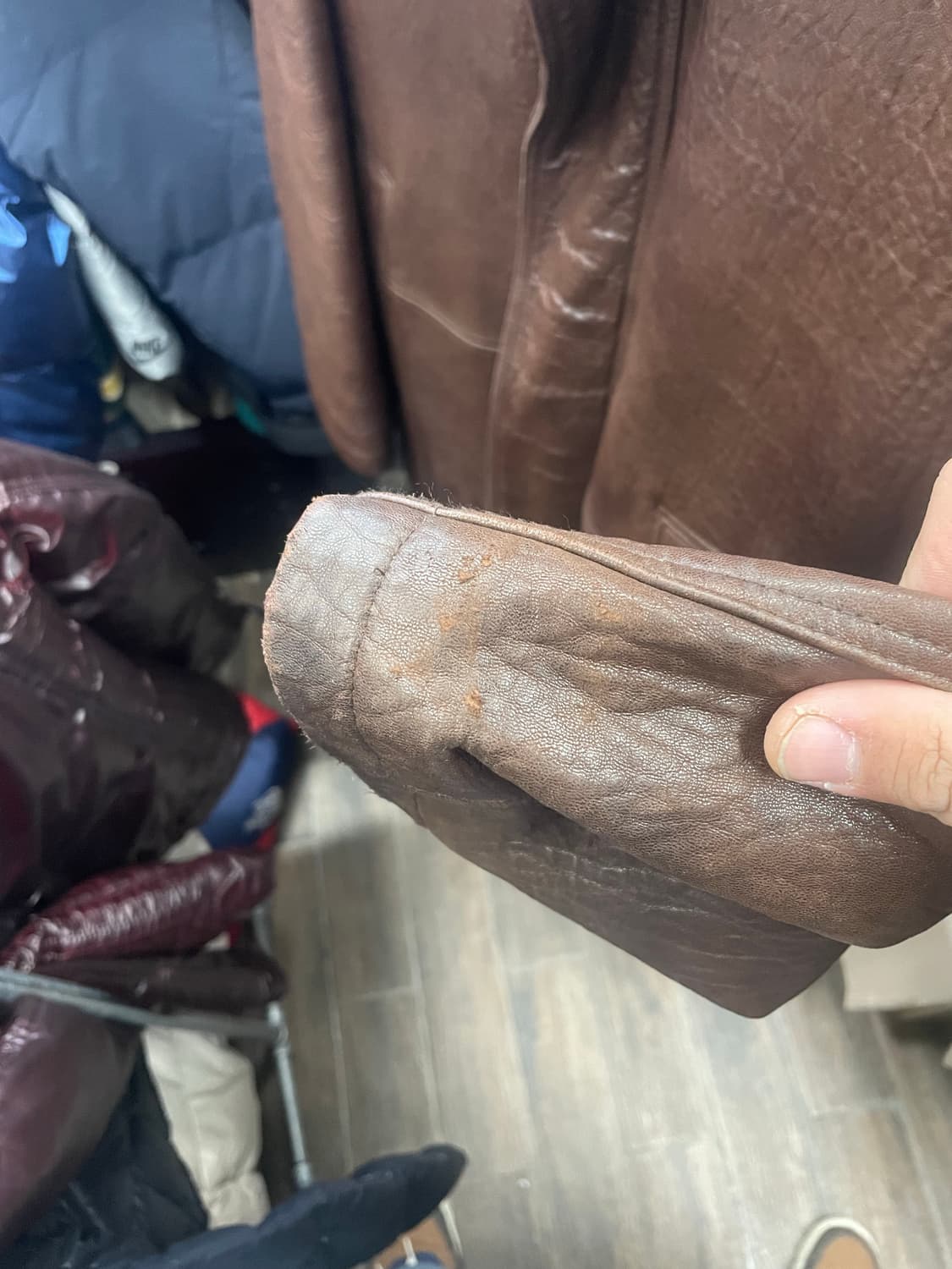 생로랑 브라운 레더 자켓100사이즈 상품이미지9