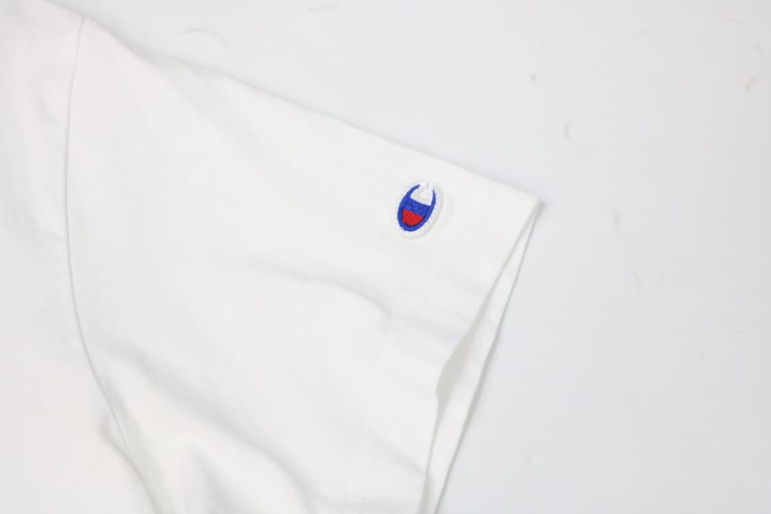 챔피온 빅로고 조각보 하단 탭 화이트 반팔티셔츠 (S) 상품이미지5