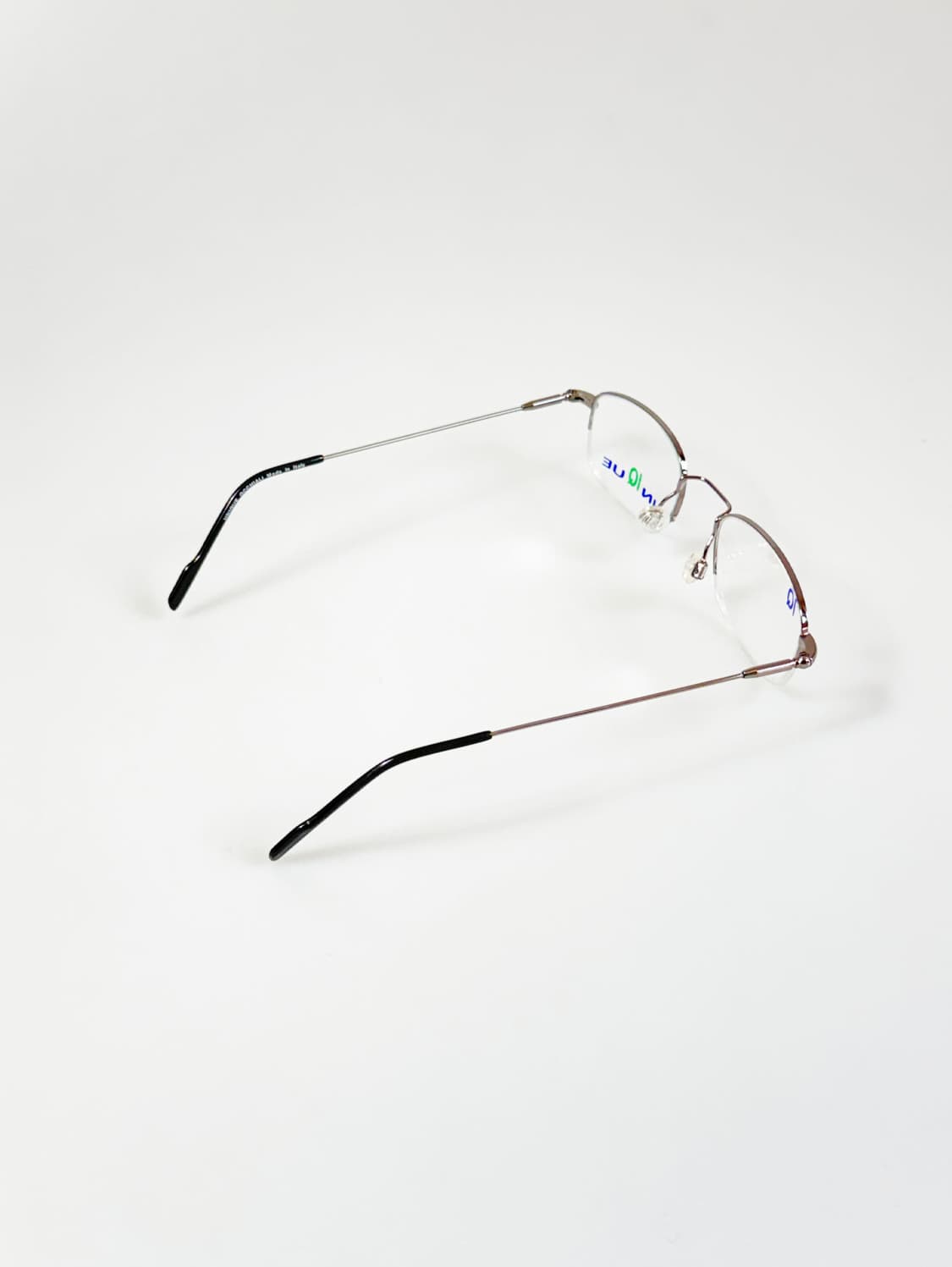 UNIQUE 다크실버 메탈 반무테 스퀘어 빈티지 안경 상품이미지4