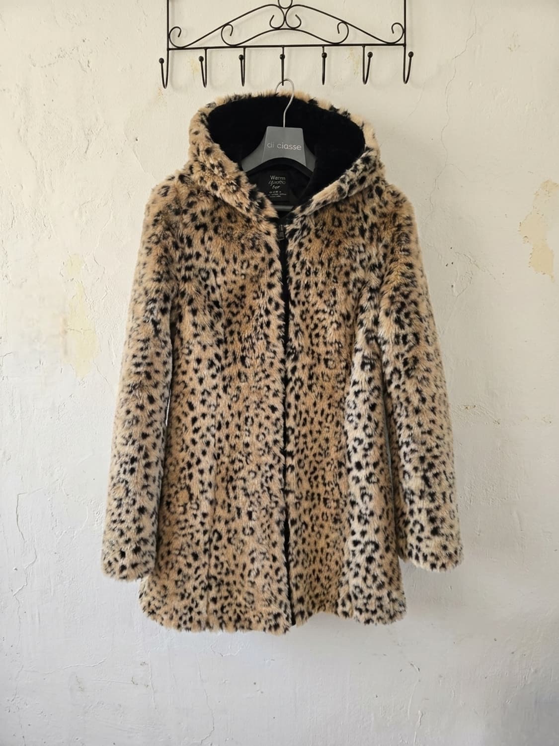 자라 레오파드 후드 퍼 코트 XS 상품이미지1