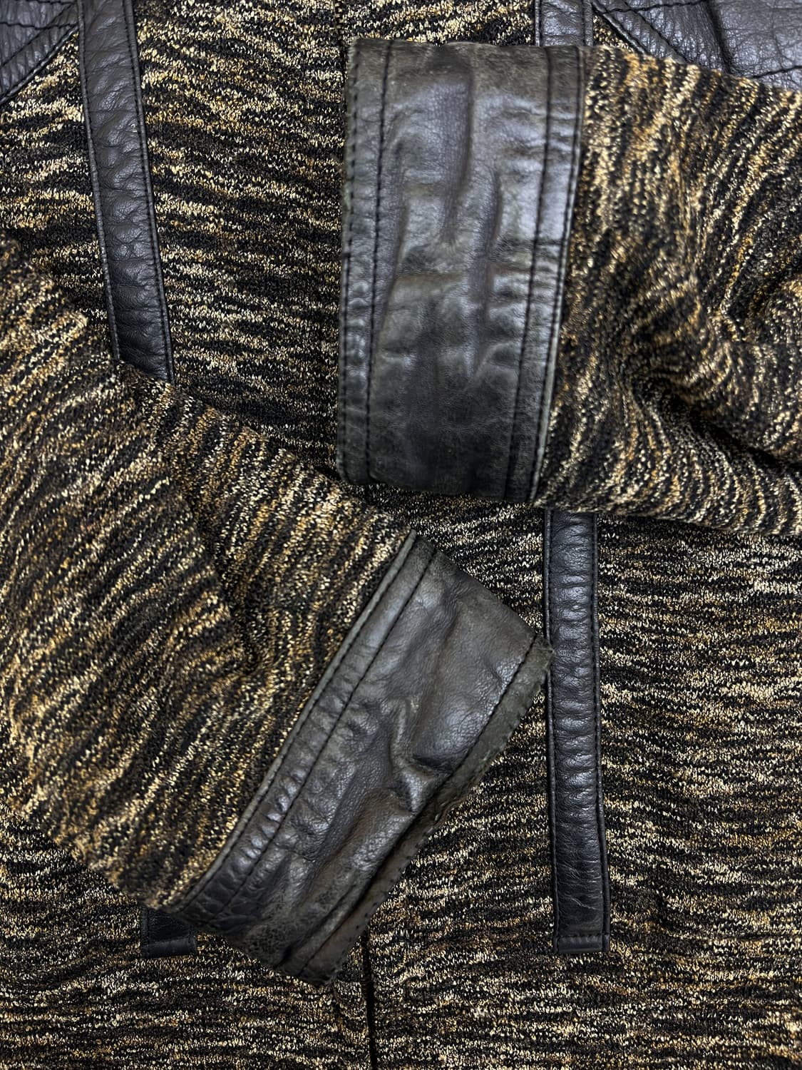 Umo 90s 울 레더 봄버 자켓 상품이미지9