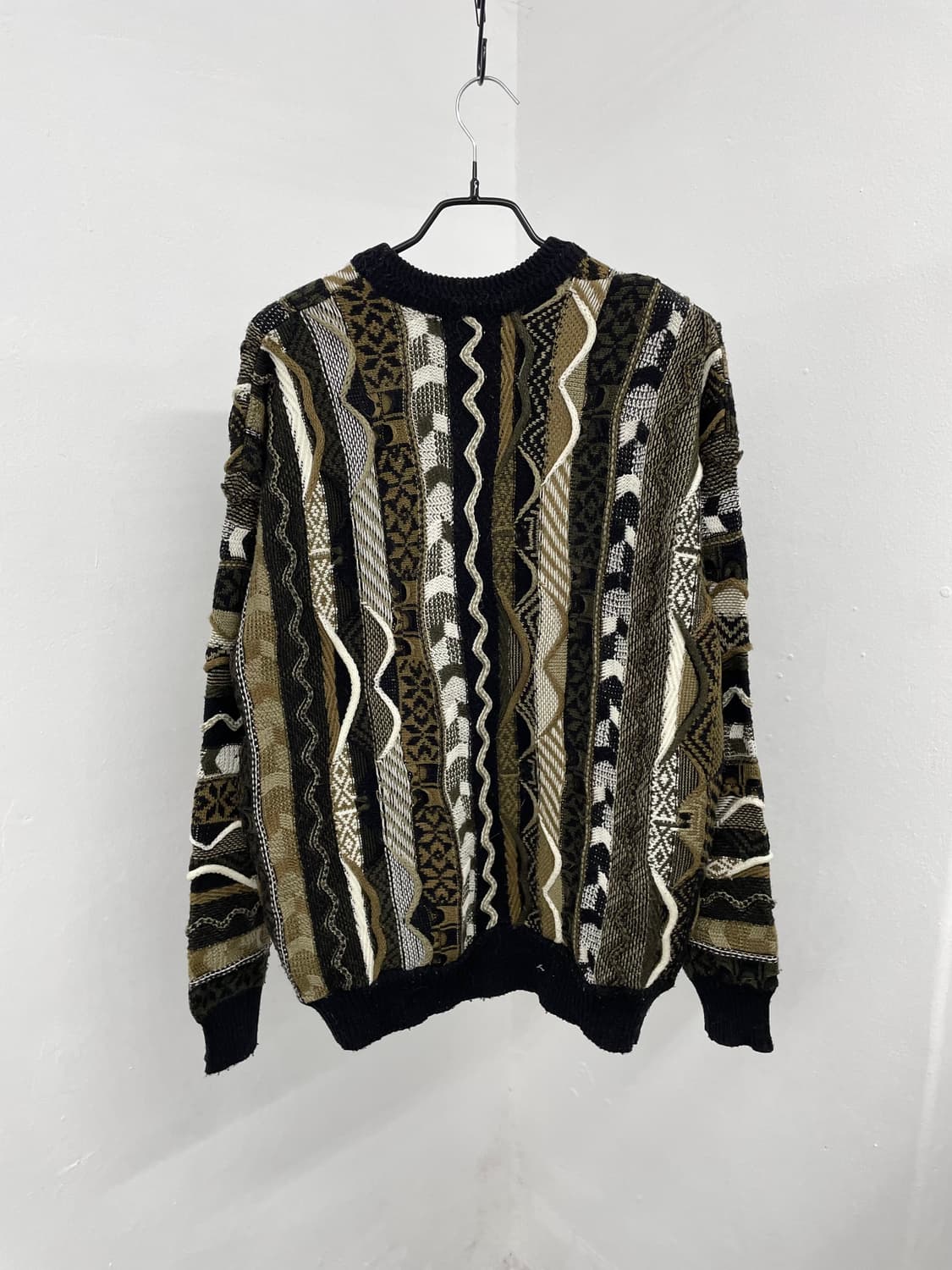 브라운 그런지 케이블 니트  상품이미지6