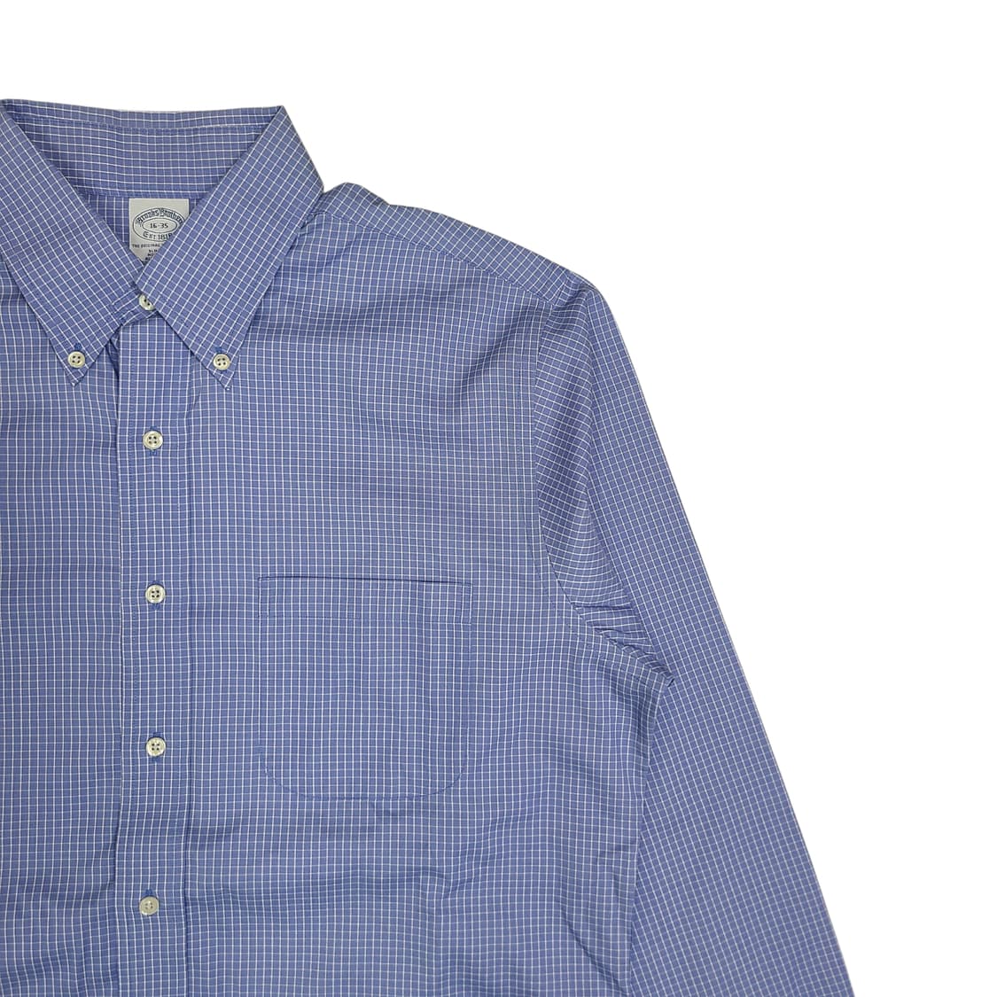 Brooks Brothers Blue Micro Check Shirt 상품이미지3