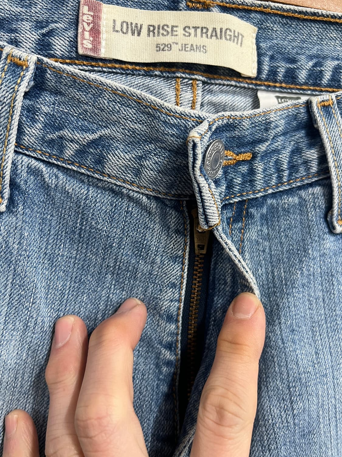 00s Levis 리바이스 529 로우 라이즈 스트레이트 데님 팬츠 상품이미지4