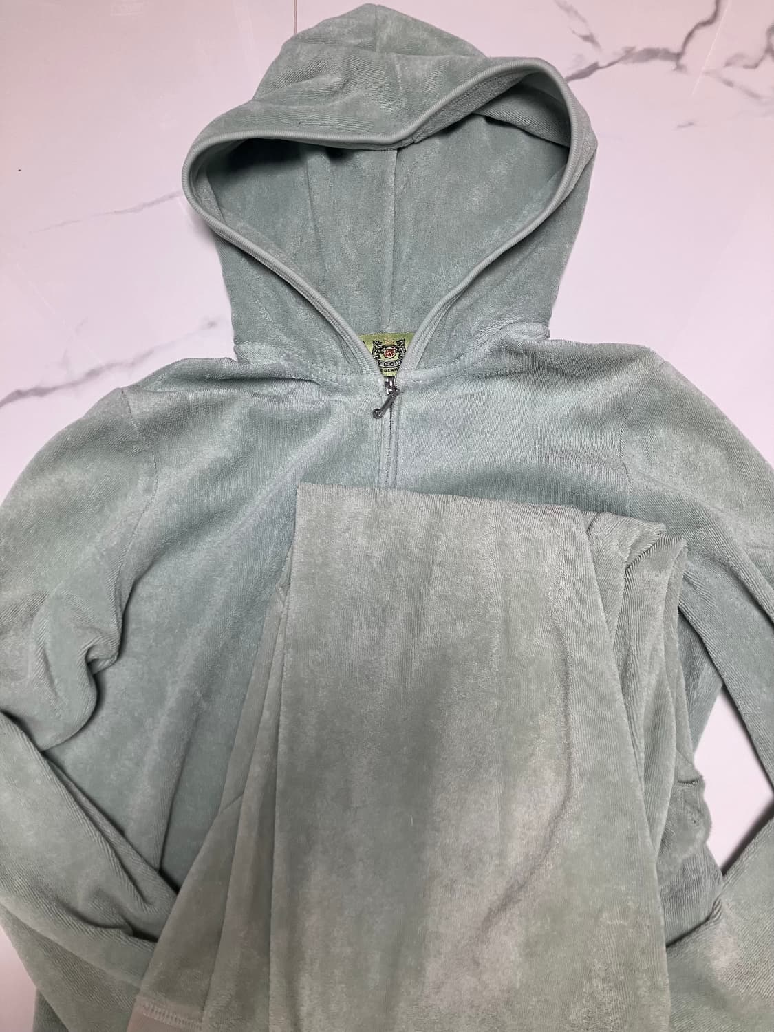 쥬시 꾸뛰르 모스 그린 테리 후드집업 세트 상품이미지4