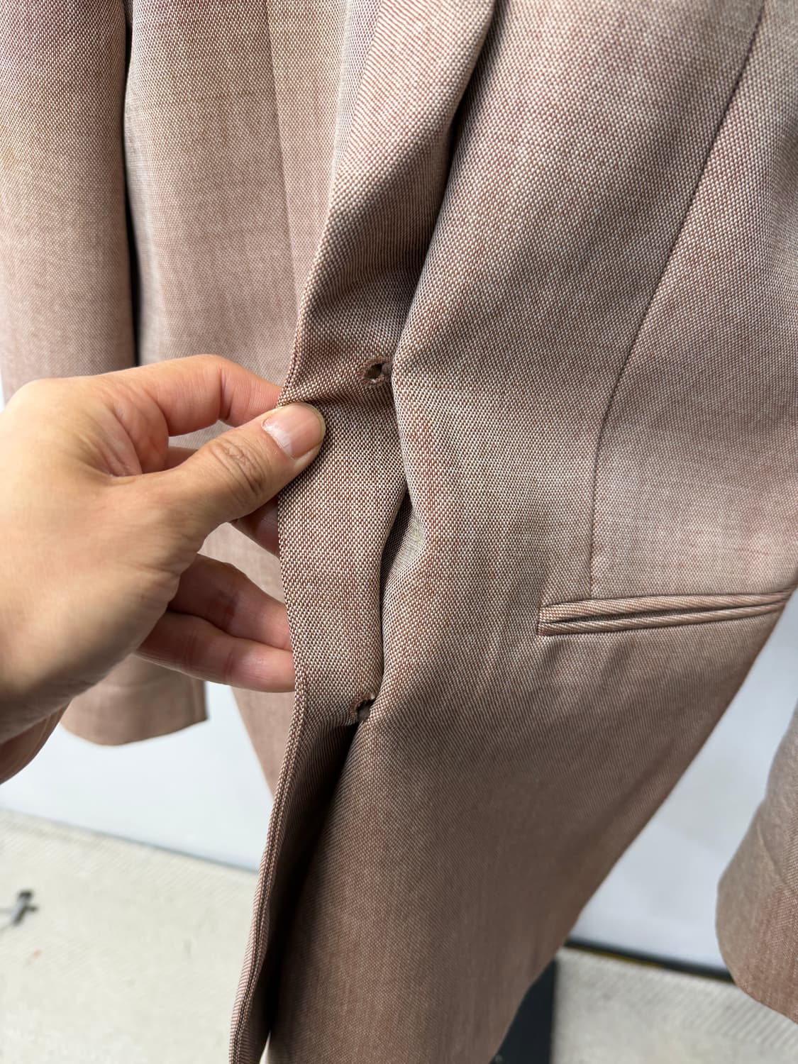 정품) 더캐시미어 한섬 여성 브라운 자켓 82 상품이미지4