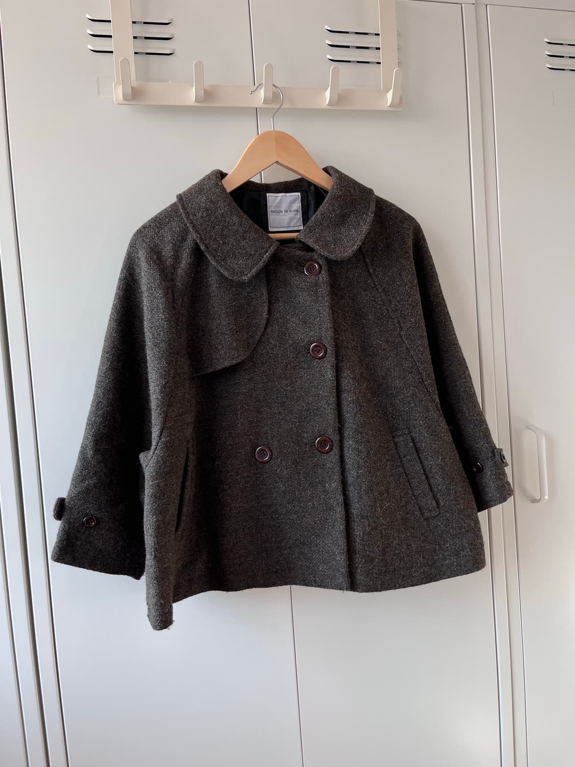 Maison de plage 모리걸 둥근카라 더블 버튼 울 코트 상품이미지5