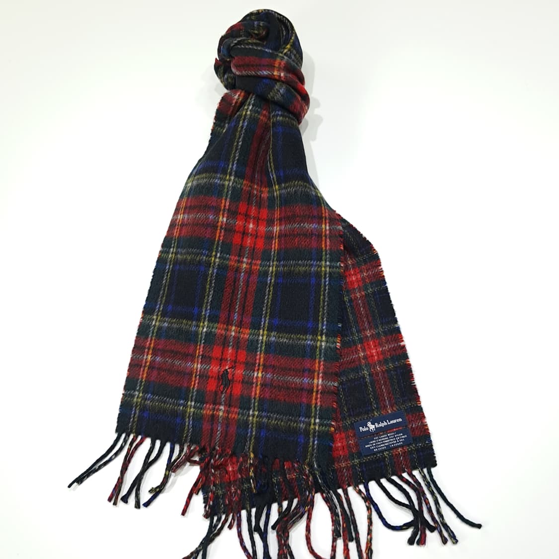 MX552 폴로 00s 이태리판 램스울 타탄체크 머플러 목도리 상품이미지2