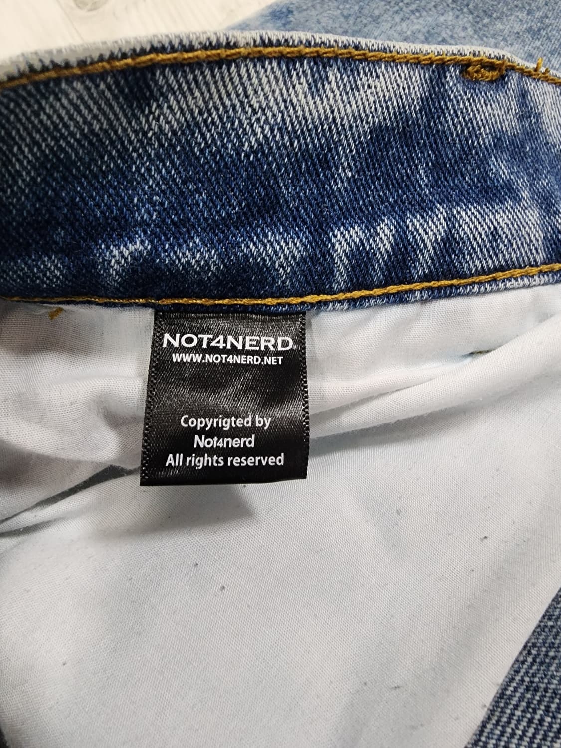 NOT4NERD 낫포너드 원턱 와이드 데님 팬츠. L(32~34) 청바지 상품이미지5