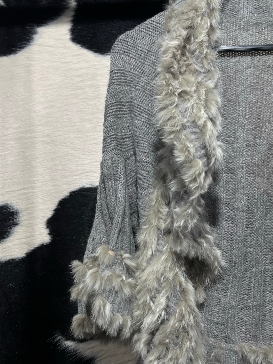 그레이 퍼 가디건 상품이미지3