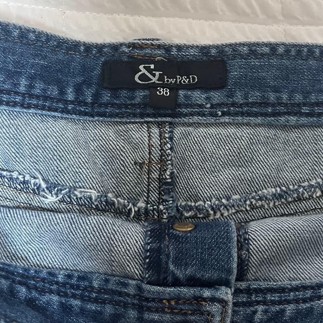데님 체크 미니스커트 denim check mini skirt 상품이미지3