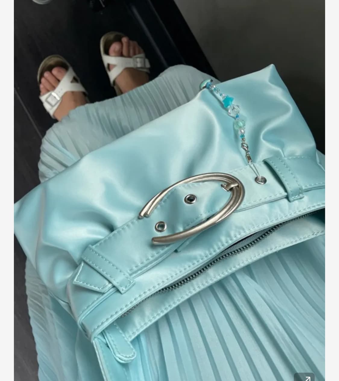 큐리티 C BELTED NYLON HOBO BAG_LIGHT BLUE 상품이미지3