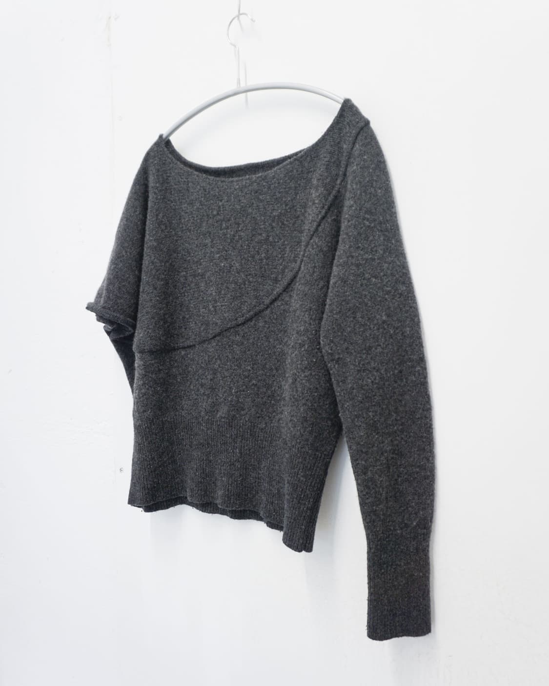 SACAI wool asymmetric knit top 상품이미지4