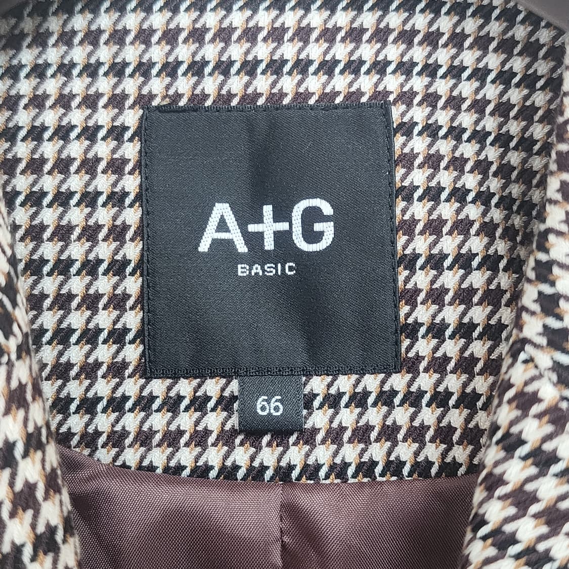 A+G 하운드투스 체크 벨트 자켓 상품이미지3
